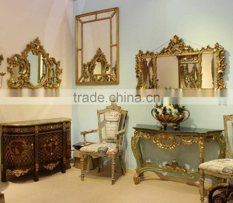 Reproduction Furniture Set Console Table with Mirror For Living Room Decoration