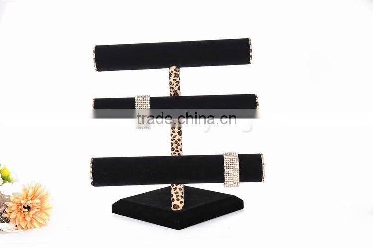 2016 classical 3 tiers wooden bracelet display stand wholesale