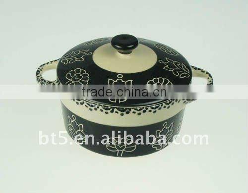 10cm dia stoneware handpainted mini casserole
