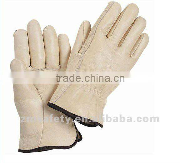 Yellow Goatskin leather Driver gloves