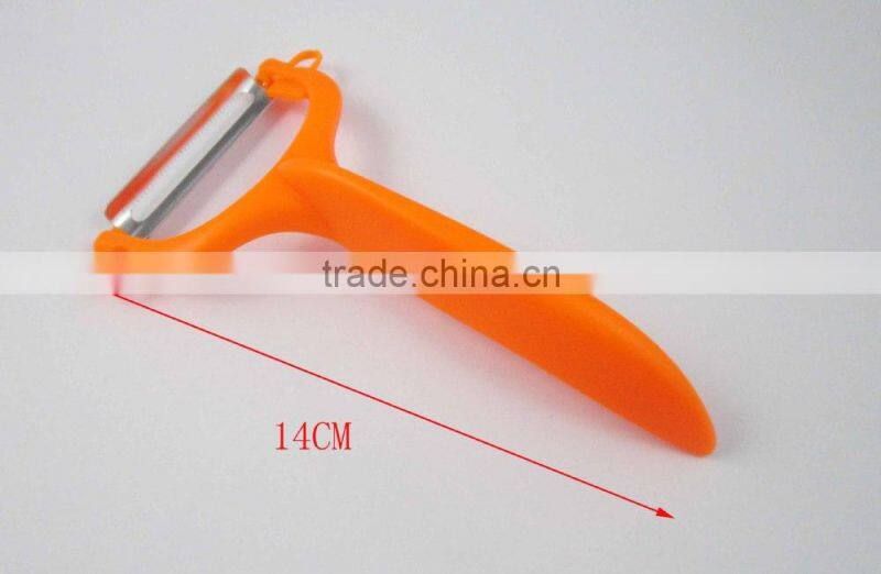 Y-Shape Orange Color Plastic Handle Vegetable Peeler