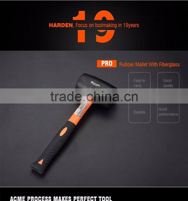 Professional Rubber Mallet with Firbregalss Handle