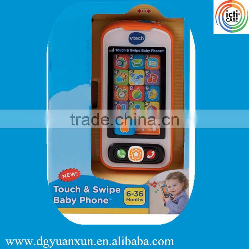 2015 new hot sale for baby phone toy buy cheap phone toy with touch screen from icti dongguan factory