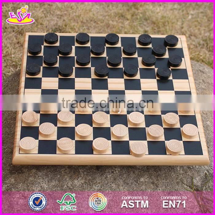 2017 New design children play wooden chess board W11A052