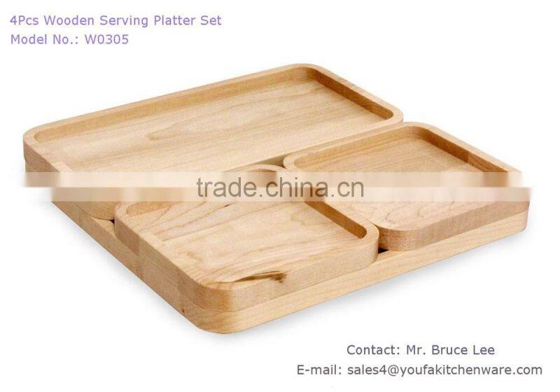 Acacia Steak BBQ Board in 4 pcs set/ Serving Tray /Serving board