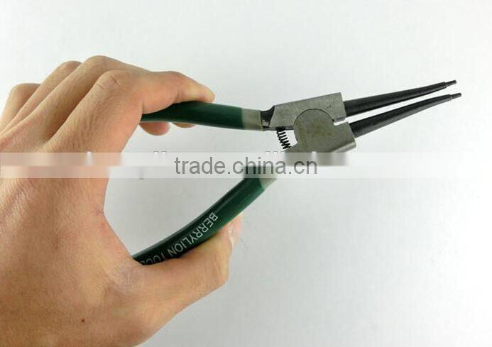 BERRYLION dipped handle 6'' circlip plier, blister packing internal straight plier