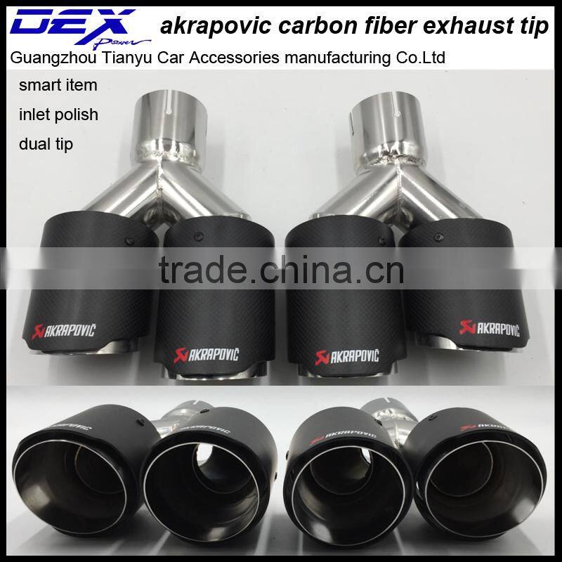 auto exhaust carbon fiber tip akrapovic muffler