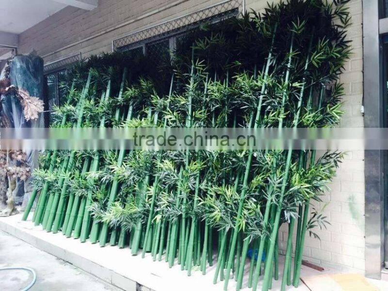 hign qulaity new green Chinese plastic outdoor decor artificial lucky bamboo poles fence plants