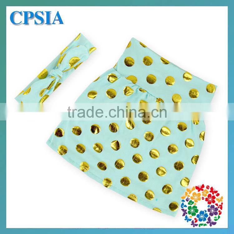 Hot Cheap Beautiful Kids Short Skirts,Gold Dots Children Coffee Color Skirts,Baby Girls Mini Skirt For Party
