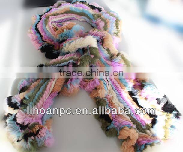 rex rabbit fur scarf