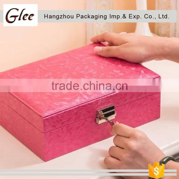 Popular lovely cute custom packaging high quality unique wholesale PU leather jewellery gift box