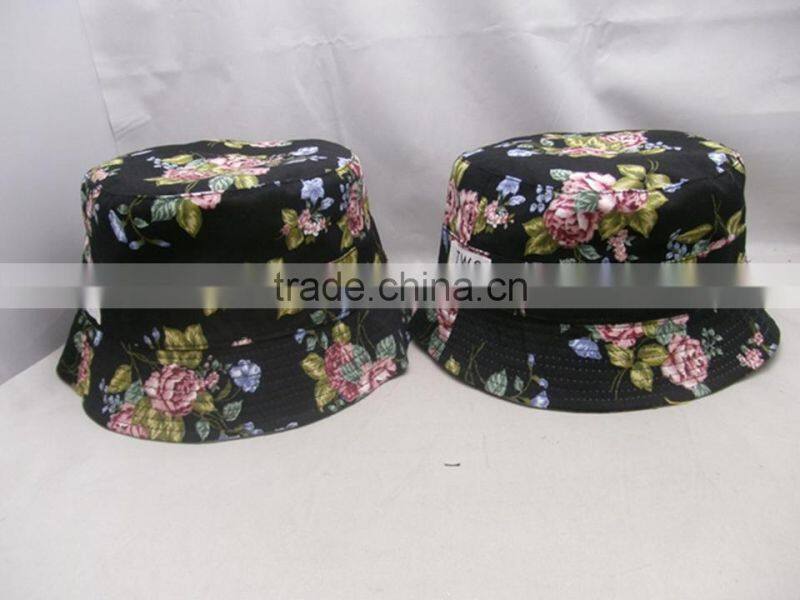 floral reversible bucket hat and cap