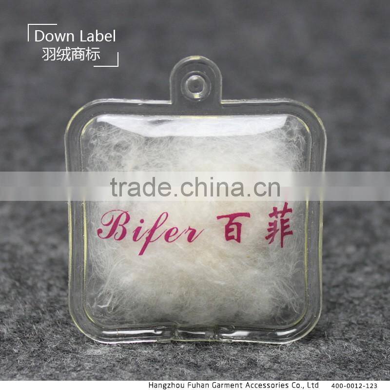 Clear Custom Size Square Down Tag with Logo