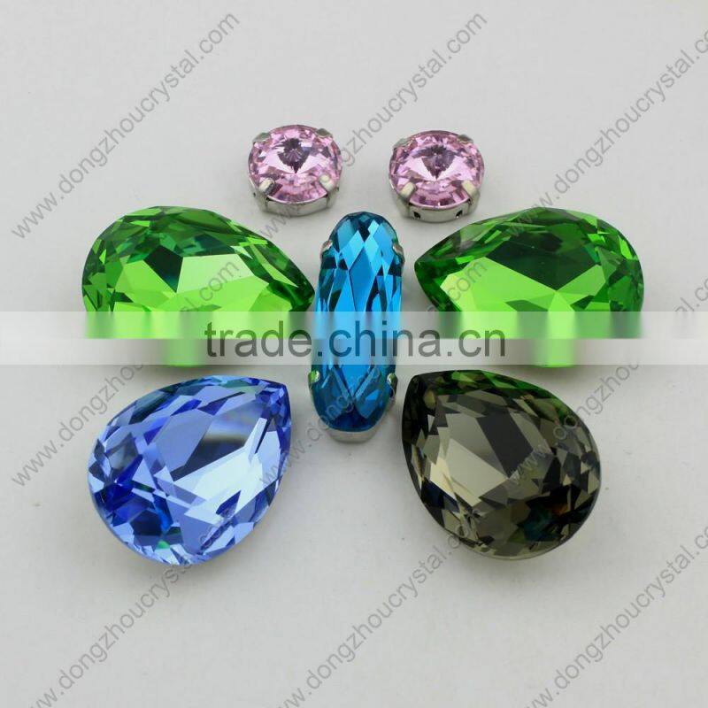 Sew on rhinestone claw setting crystals