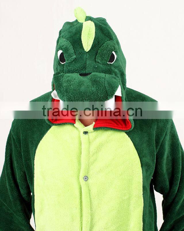 Lovely Pajamas Romper Unisex adult fleece Dinosaur animal onesie