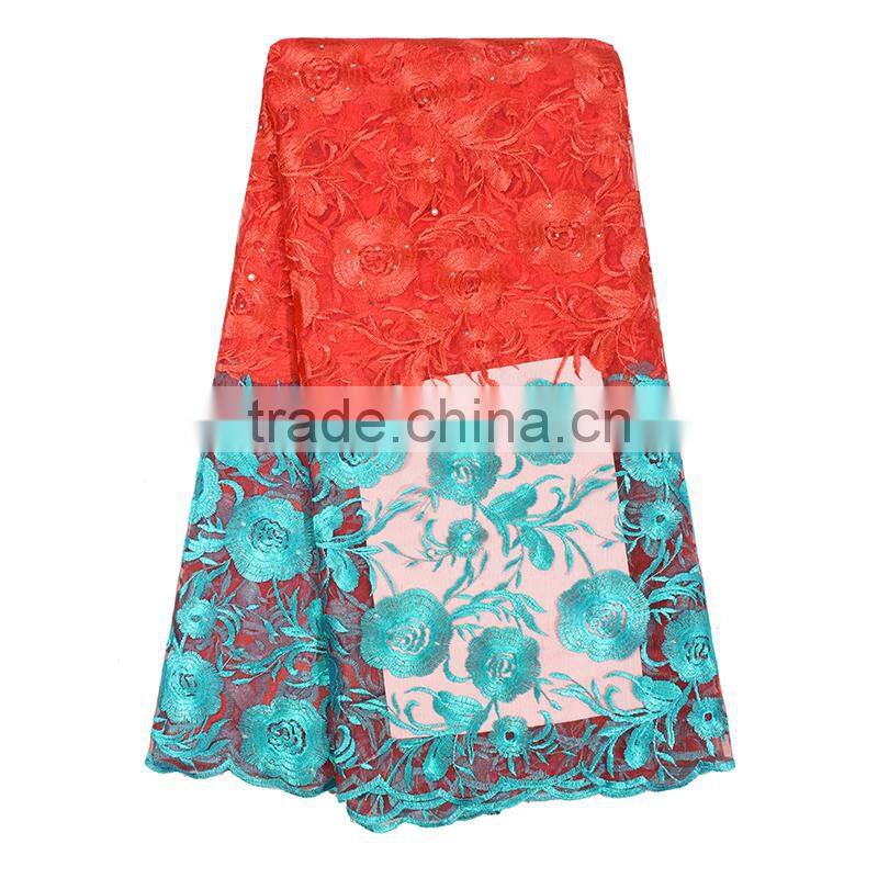 Amazon Hot Selling Premium Lace White Heavy African Voile Lace