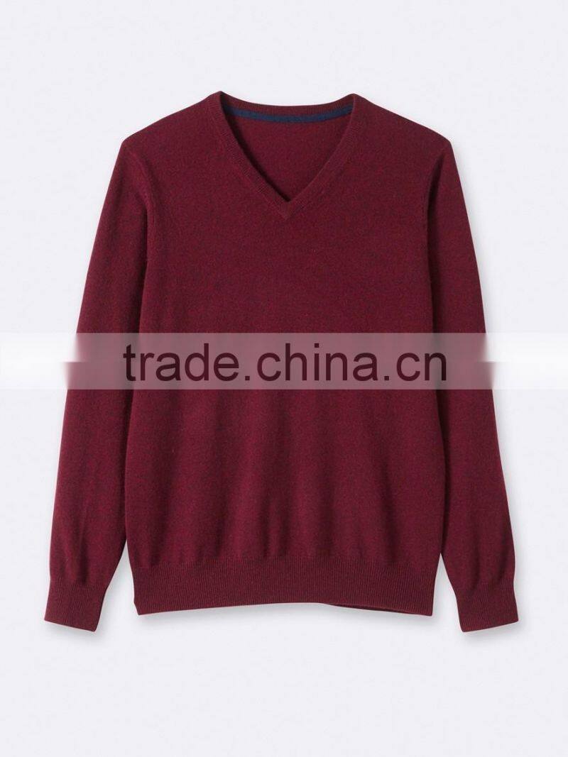 High Quality Men's v-neck cashmere sweater (BKNM13)