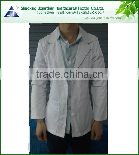 Good quality cheaper white doctor coat/hospital use lab coat/medical uniform scrub