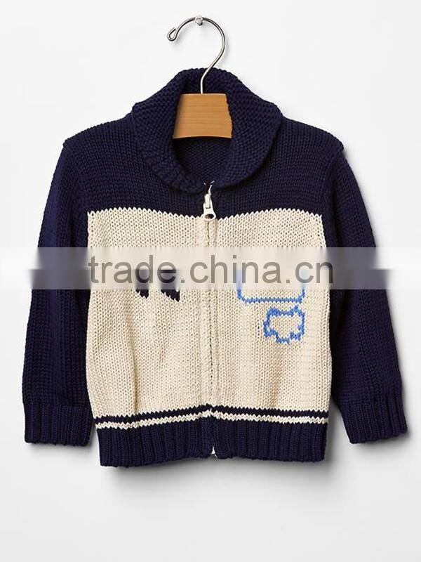 Baby full zip latest fashion Bird shawl cardigan