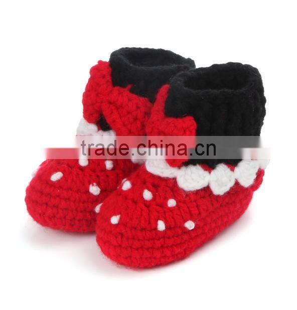 beautiful bow crochet shoes baby girl boots first walker shoes