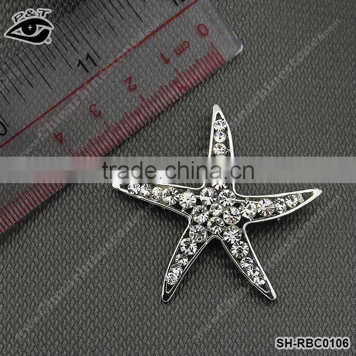 2013 Fashion Rhinestone Brooches Starfish Shape