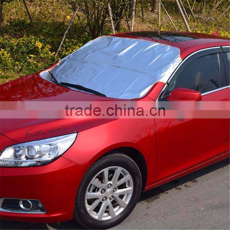2017 High Quality Aluminum Foil Cheap UV proof Silver car window shades/smart Front and Rear Car windshield cover