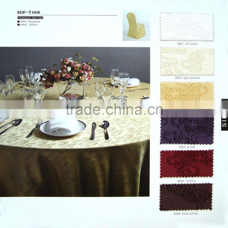 Wholesale customized wedding Table Linens Polyester Jacquard grey cloth TableCloths party Table Covers
