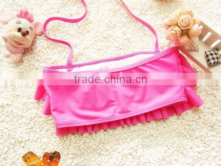 2017 new two piece children girl's bikini fashion wholesale swimwear