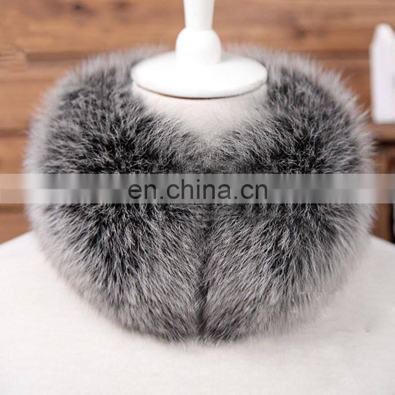 Fashion winter real fox fur neck warmer scarf hot sale big fur collar