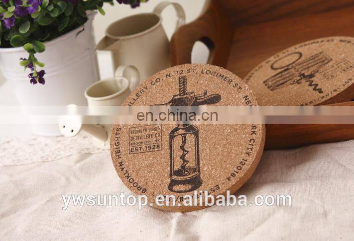 Bottle Opener Pattern Cork Coaster wooden craft Home Decorations 3styles