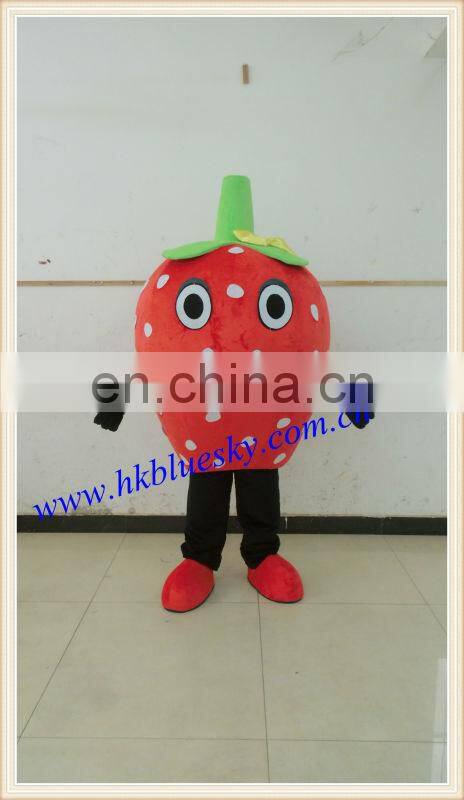 simple logo strawberry mascot costumes for adults