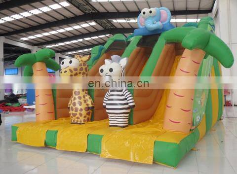 inflatable jungle slide ,jungle slide with elephant,zebra and giraffe