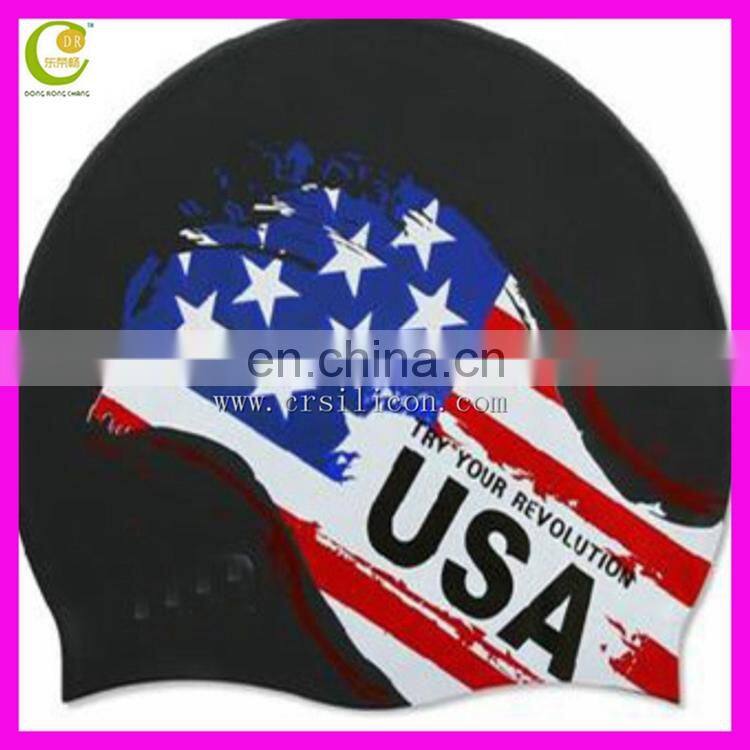 Silicone Rubber Children Swimming Cap Adult Men Women Waterproof Swim Caps