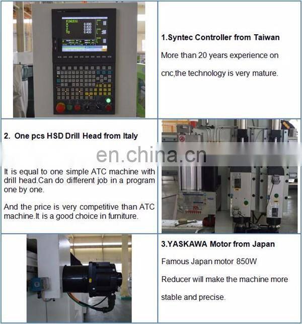 Maxicut professional multi head drilling milling cnc router woodworking machine