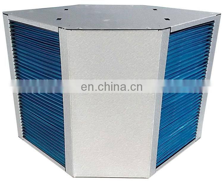 sensible type cross-counter flow hydrophilic aluminium foil plate heat exchanger