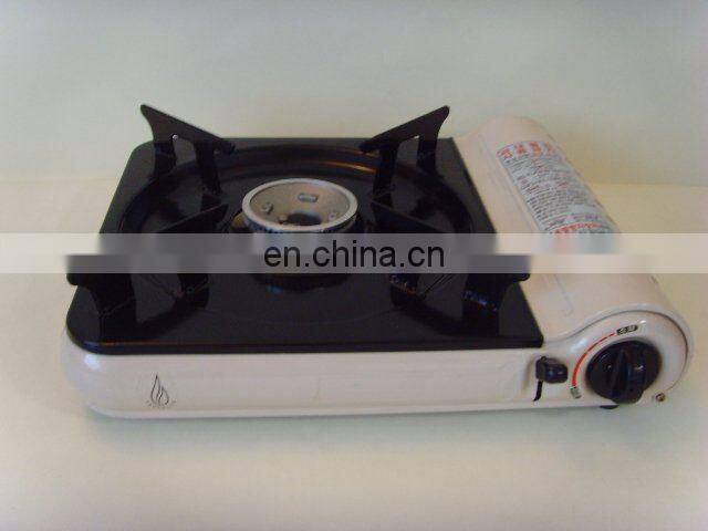 Portable gas stove with enamel coating