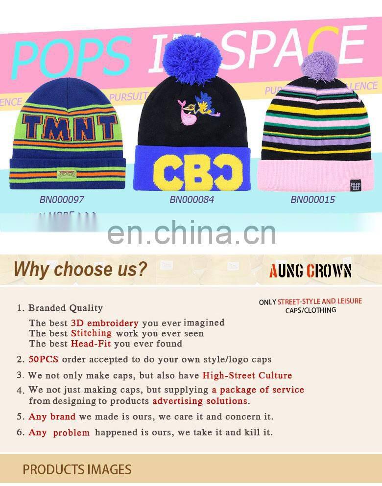 Factory supply oem unisex make your own beanie hat custom embroidery