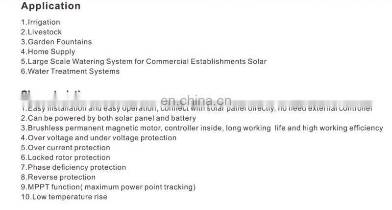 3LCII 1.1 kw submersible deep well pumps solar power