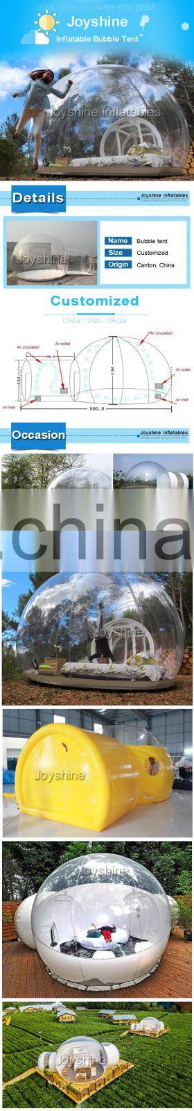 Air Zone Inflatable Clear Transparent Bubble Tent Hotel Family Outdoor Camping Dome Tents House For Sale
