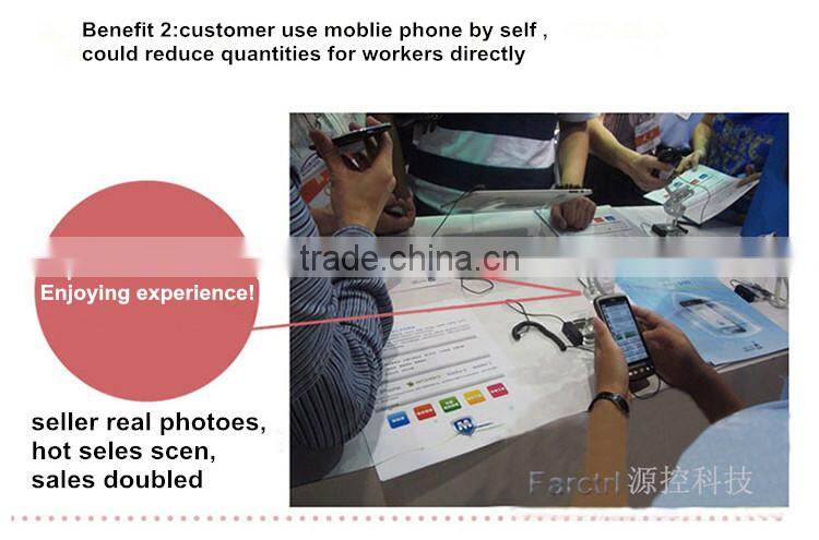 100% secure 6 USB Ports Mobile Phones Display With Disconnect Alarm