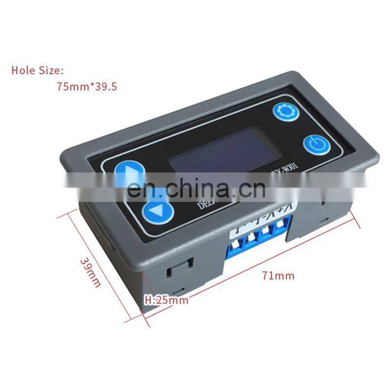 DC12V LED Digital Time Delay Relay Module Programmable Timer Relay Control Switch Timing Trigger Cycle with Case for Indoor