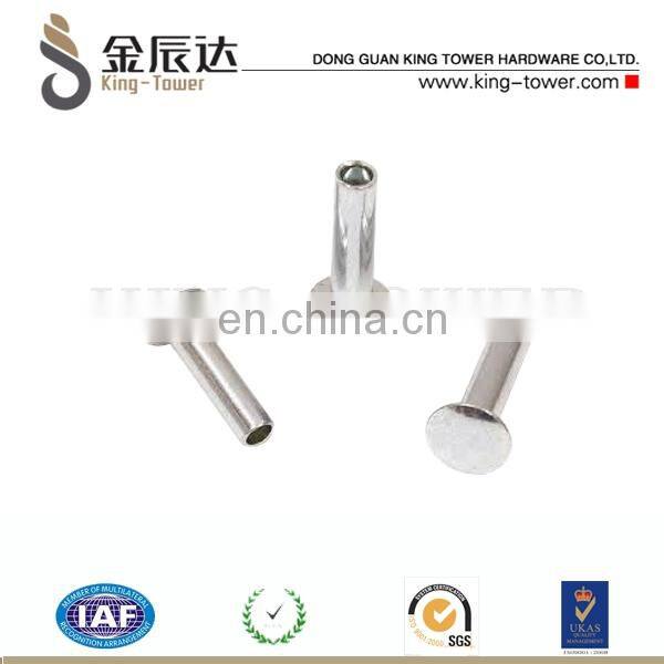 stocked solid steel small rivets for belt (with ISO card)