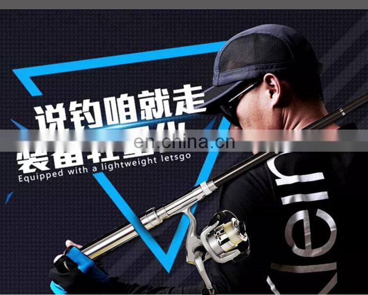 Fiber glass pen rod set 2.1m fishing rod kit telescopic traveling mini fishing rod for stream river sea fishing