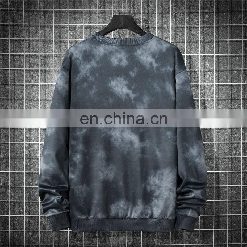 Customized plus size retro tie-dye T-shirt star gradient hooded sweater