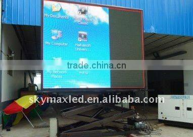P10 outdoor led with sound system mobile led screen trailer