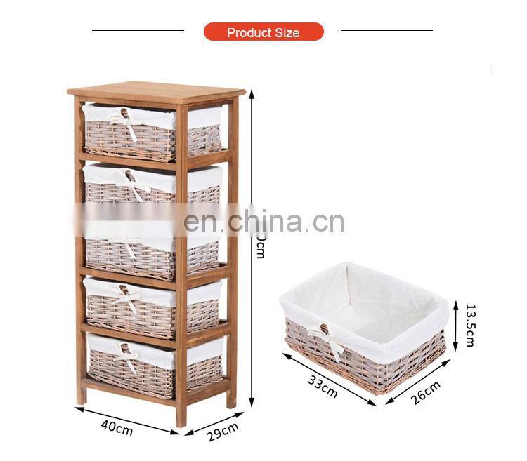 natural colour solid wooden furniture cabinet with many drawers