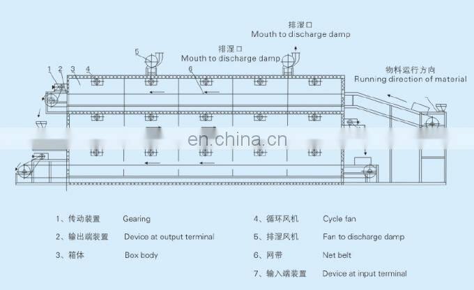 Hot sale mesh belt dryer for food