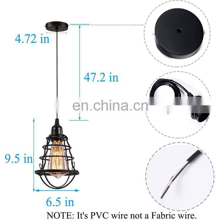 Retro restaurant corridor entrance iron cage ceiling lamp personality balcony bedroom coffee shop bar lamp