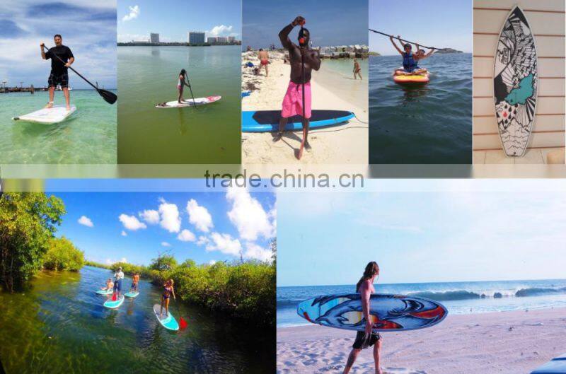 2016Customized cheap fiberglass painting Soft top surfboard