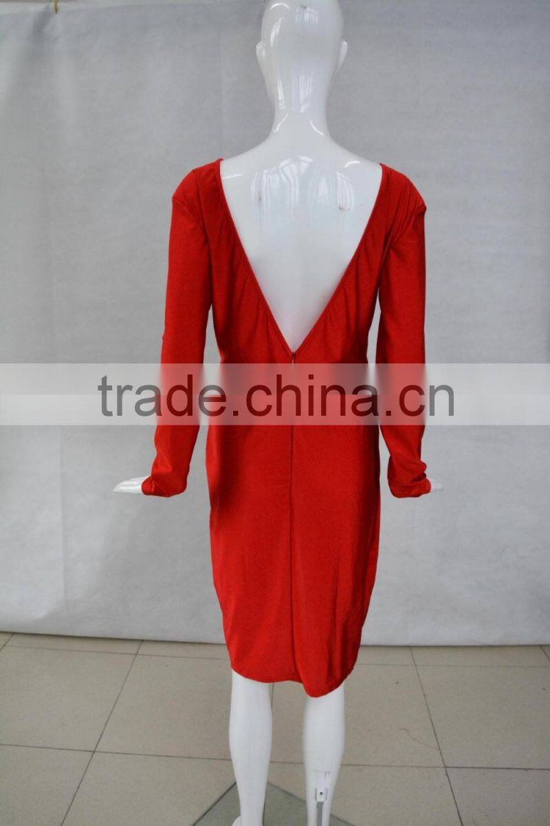 spring casual dress womans fashion dress long sleeves evening dress